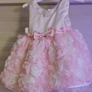 American Princess Pink and White Rosette Dress